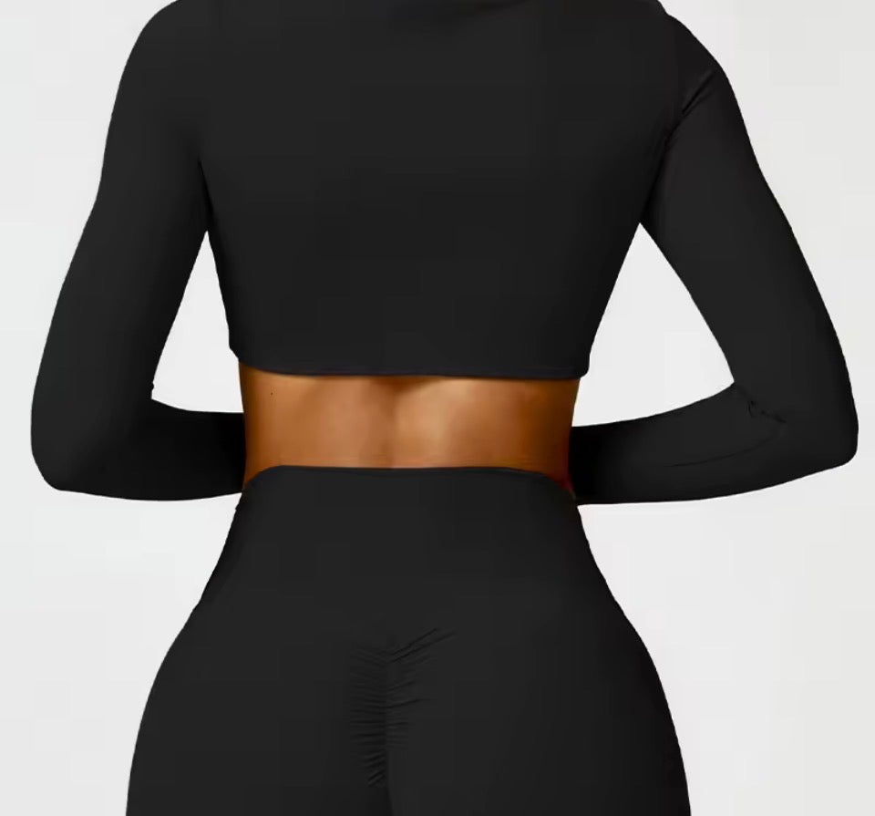 Frauen Sporttop langärmlich Bauchfrei