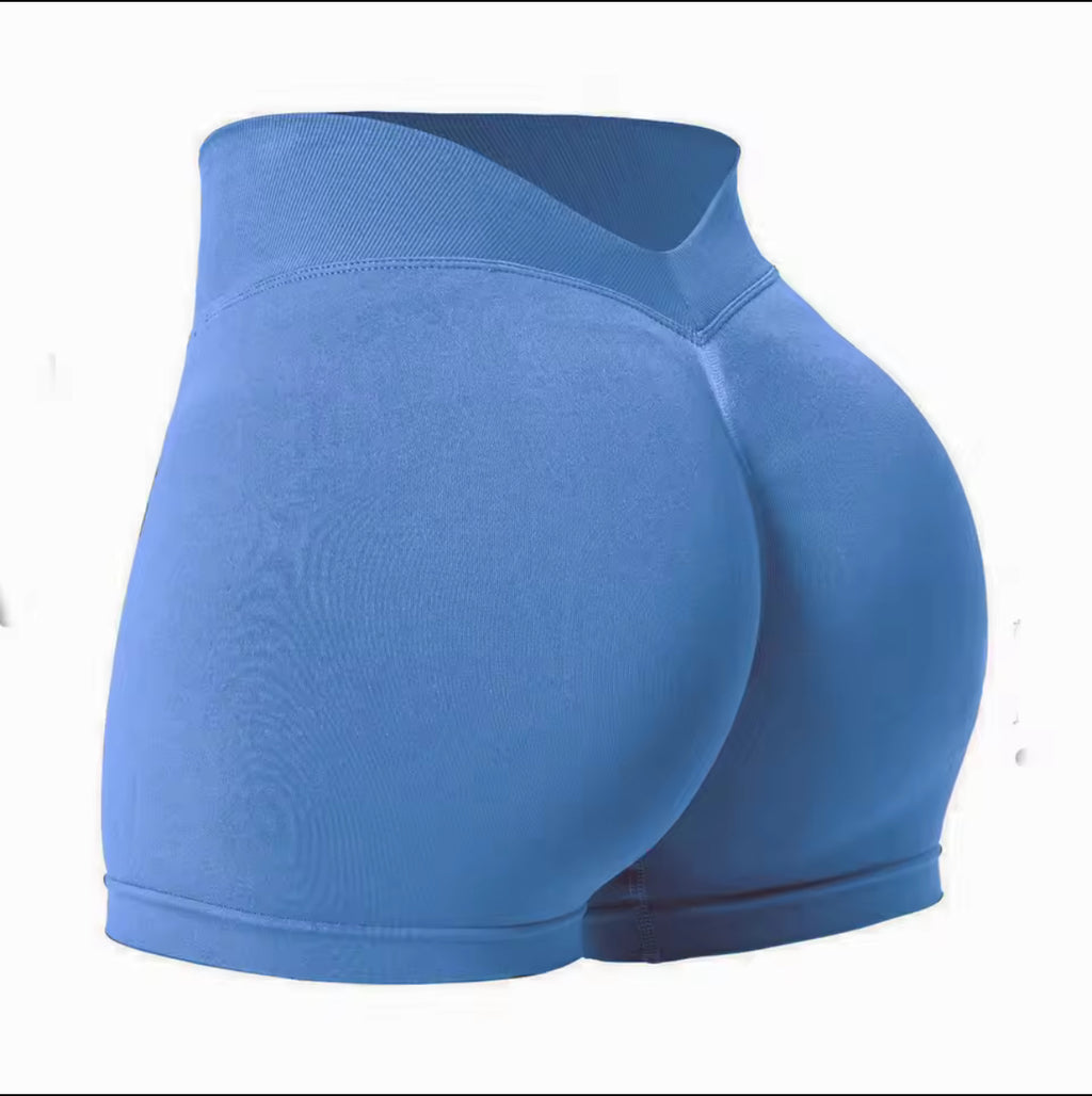 Nahtlose Damen Yoga-Shorts | Scrunch Butt V-Hüfte Gym Shorts für Fitness, Workout & Laufen