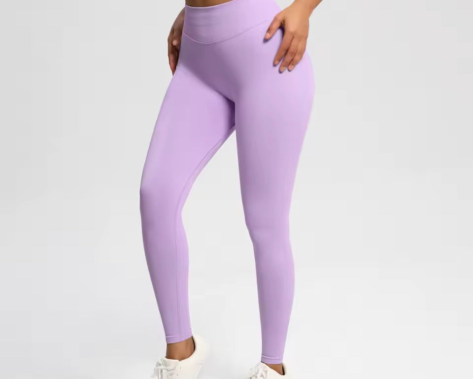 Solide Sport-Leggings für Damen mit hoher Taille, nahtlose HighStretch-Yoga-Leggings, Damen-Sportbekleidung für drinnen und draußen