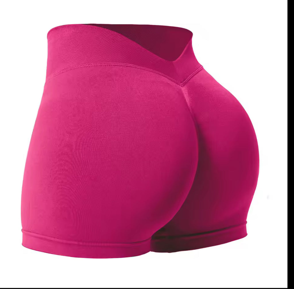 Nahtlose Damen Yoga-Shorts | Scrunch Butt V-Hüfte Gym Shorts für Fitness, Workout & Laufen