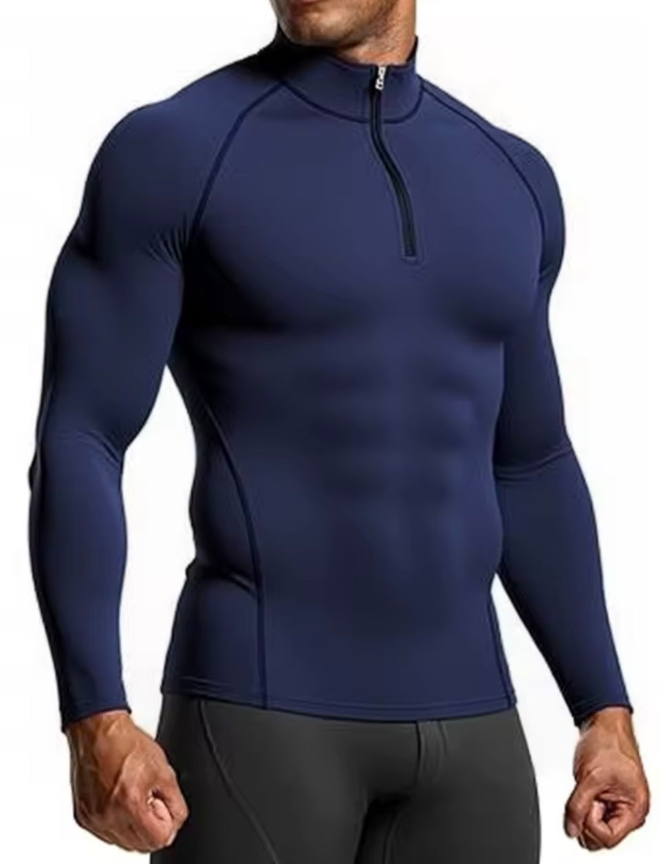 Herren GYMSHIRT longsleeve sipper