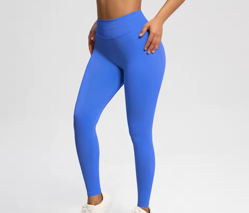 Solide Sport-Leggings für Damen mit hoher Taille, nahtlose HighStretch-Yoga-Leggings, Damen-Sportbekleidung für drinnen und draußen