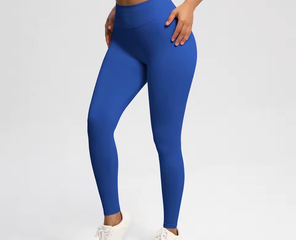 Solide Sport-Leggings für Damen mit hoher Taille, nahtlose HighStretch-Yoga-Leggings, Damen-Sportbekleidung für drinnen und draußen