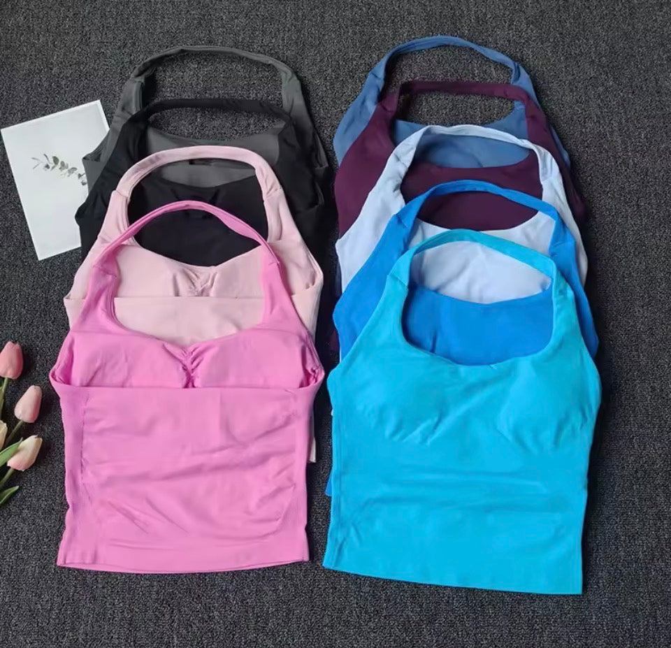 Nahtloses Neckholder-Top für Damen