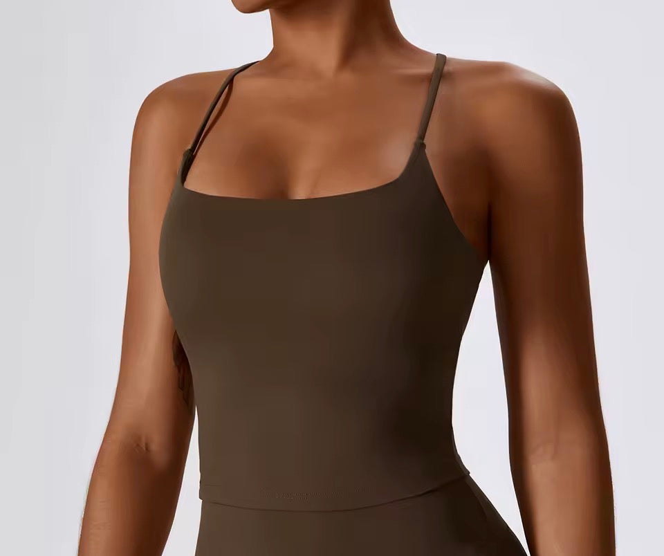 Sommer Frauen Schlank Sport T-shirt Open Back Atmungsaktive Fitness Bluse Weste Sport Gym Tragen Ärmellose Racerback Tank Workout Top