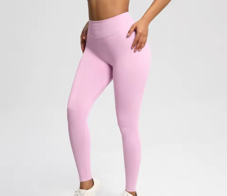 Solide Sport-Leggings für Damen mit hoher Taille, nahtlose HighStretch-Yoga-Leggings, Damen-Sportbekleidung für drinnen und draußen