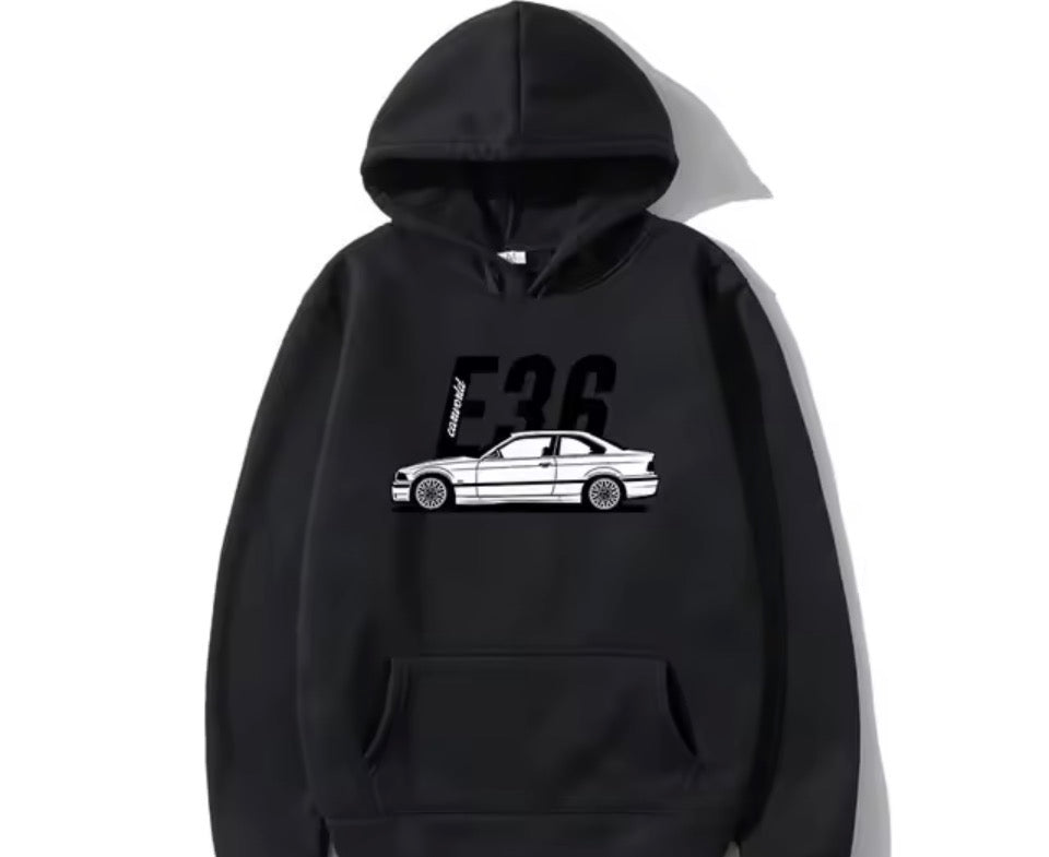 BMW E36 Pullover Black White