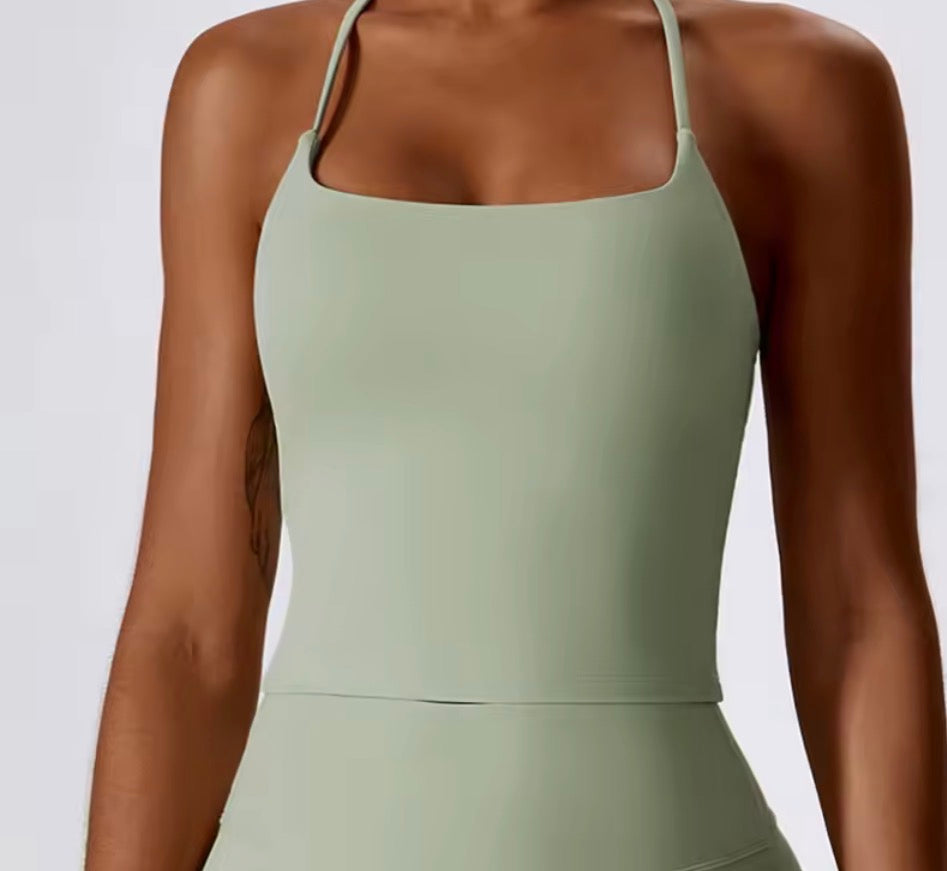 Sommer Frauen Schlank Sport T-shirt Open Back Atmungsaktive Fitness Bluse Weste Sport Gym Tragen Ärmellose Racerback Tank Workout Top