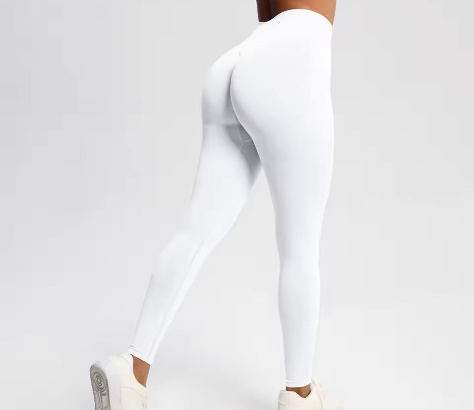 VEQKING Scrunch Butt Frauen Yoga Hosen Nahtlose Sport Leggings Niedrige Taille Gym Fitness