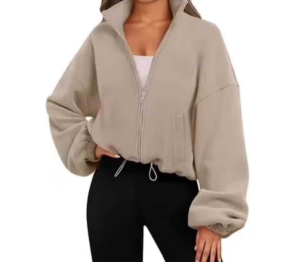 AUTOMET Damen-Fleece-Jacke, Reißverschluss, übergroße Sweatshirts, Winterkleidung, langärmelig, bauchfrei, Sherpa, Herbst-Outfits, modisch